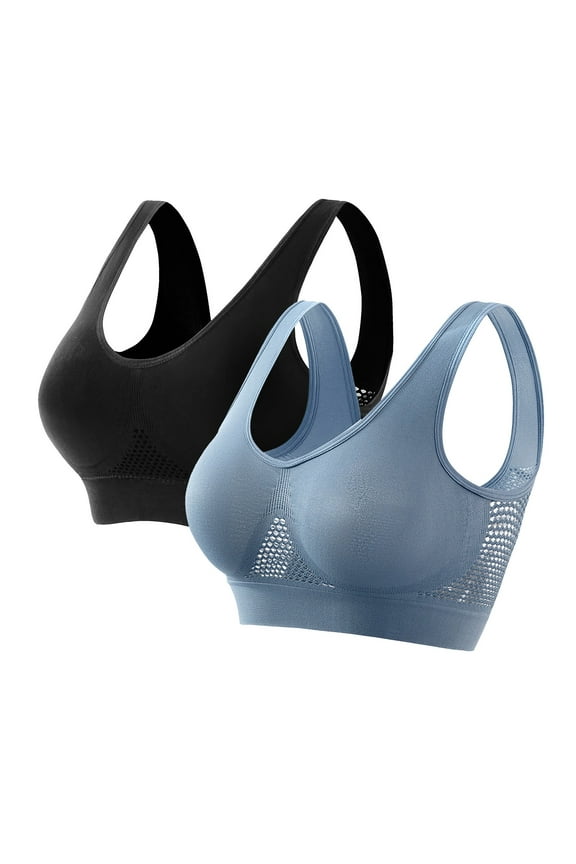 Women's Sports Bras Seamless Wirefree with Removable Pads Plus Size Bras
