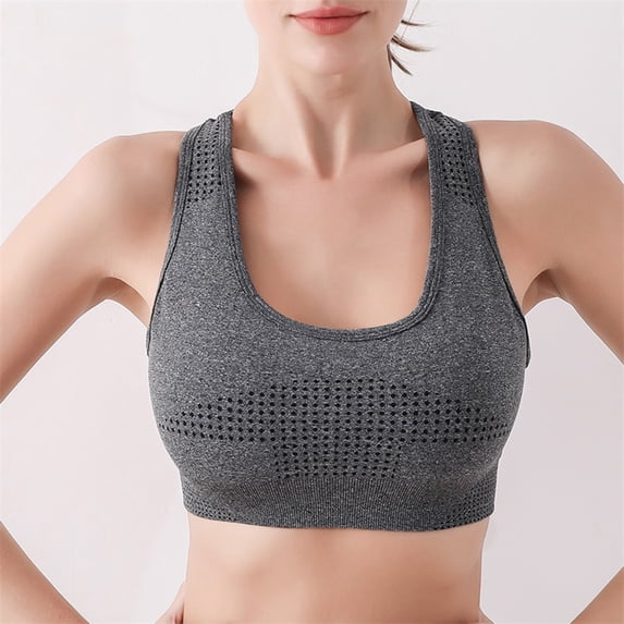 Blczomt Womens Sports Bra High Impact Built In Pads Gym Workout Bra
