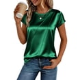 thumbnail image 1 of Blczomt Womens Tops Short Sleeve Trendy Green Blouses Dressy Cute Shirts for Women,XXL, 1 of 7