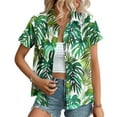 thumbnail image 1 of Blczomt Womens Tops Summer Button Down Shirts Casual Cardigan Hawaiian Plus Size Blouses for Women, 1 of 6