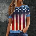 thumbnail image 1 of Blczomt Womens Tops Trendy Casual Red 4th Of July Tops Summer Patriotic Dressy Ladies Tops and Blouses,XXL, 1 of 7