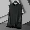 thumbnail image 1 of Blczomt Workout Tall Tank Tops for Men Performance Summer Tank Black Crew Neck Sleeveless Casual T Shirts, 1 of 3