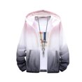 thumbnail image 1 of Blczomt Zip Up Mens Jacket Under $10 Windbreaker Pink Jacket Hooded Gradient Lightweight Men Coat M, 1 of 3