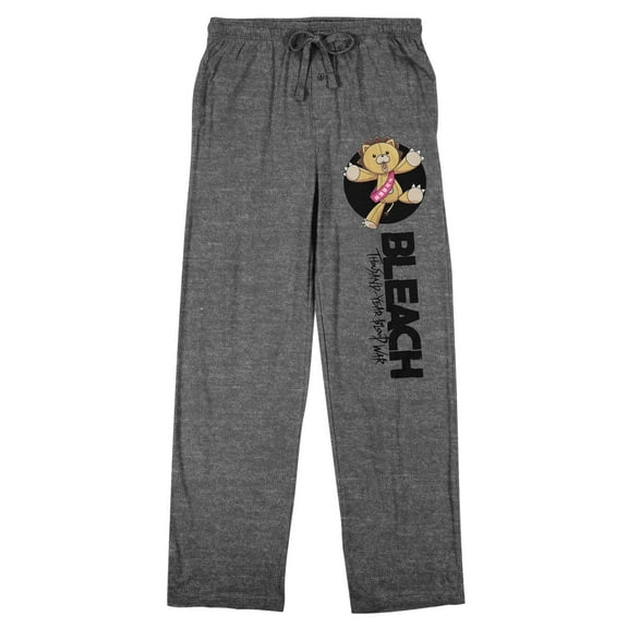 Bleach 1000 Year Blood War Kon Men's Gray Heather Sleep Pajama Pants-Medium