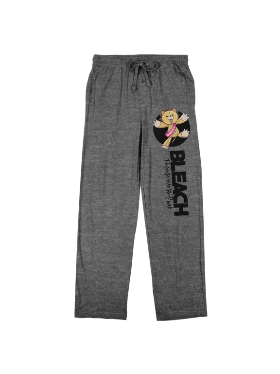 Bleach 1000 Year Blood War Kon Men's Gray Heather Sleep Pajama Pants-XL