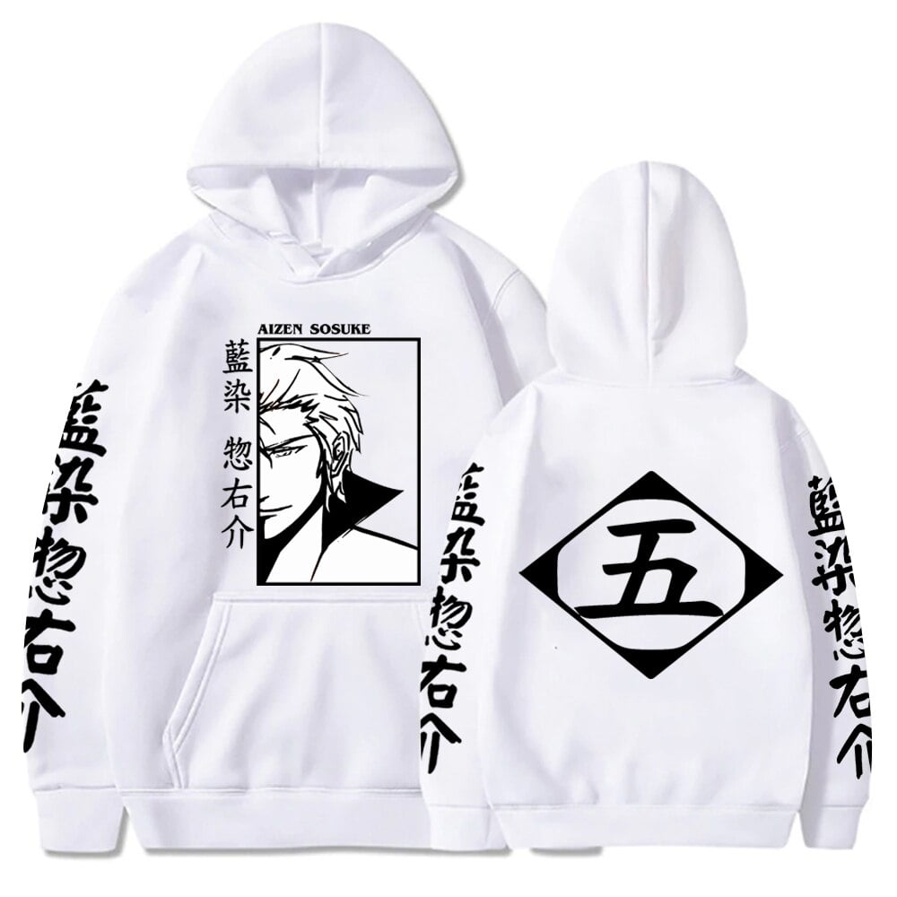 Bleach Aizen Sosuke Hoodie Sweatshirt Women/Men Logo Manga Cool Harajuku  Pullovers - Walmart.com