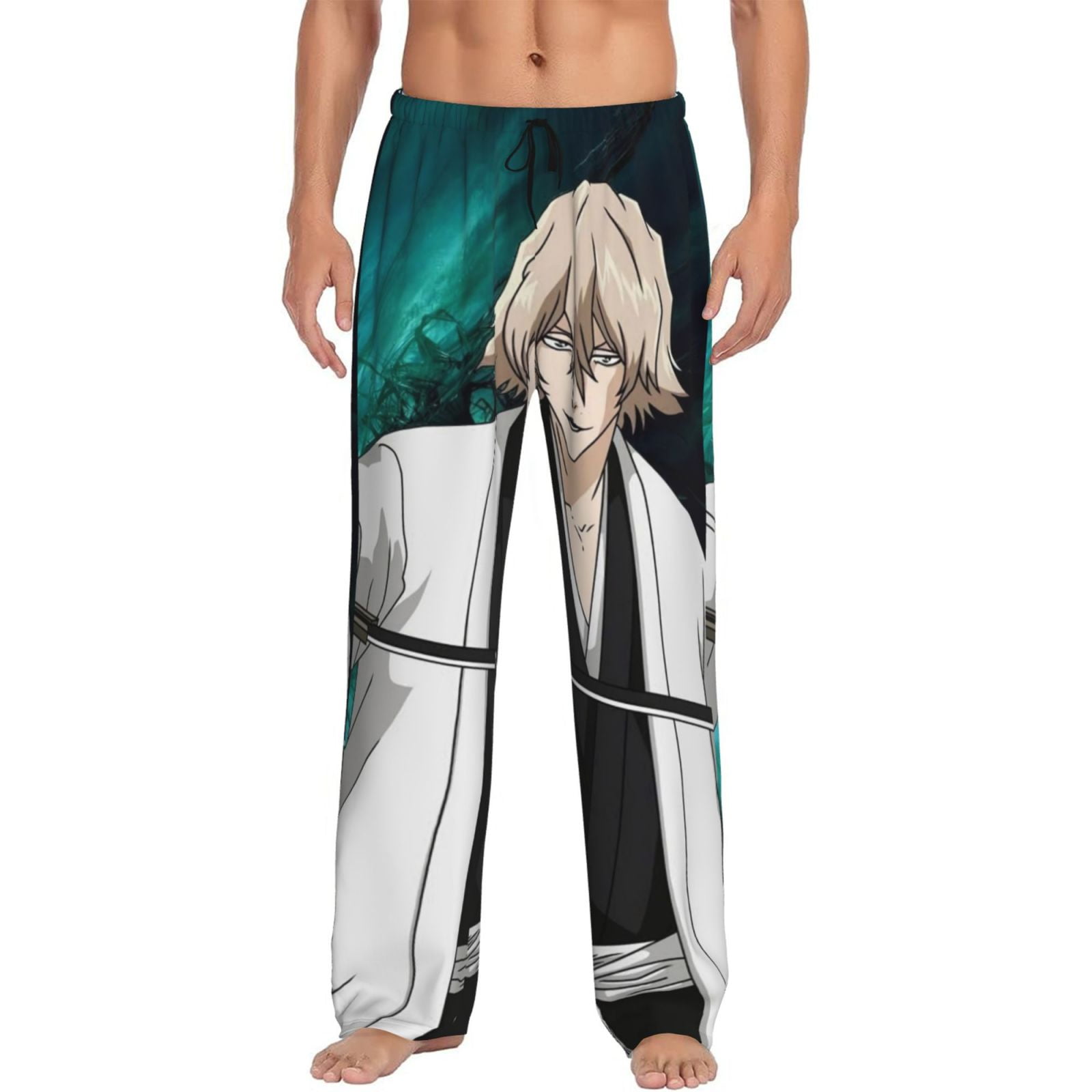 Bleach Anime Cartoon All-over Print Men's Black Pajama Pants - Walmart.com