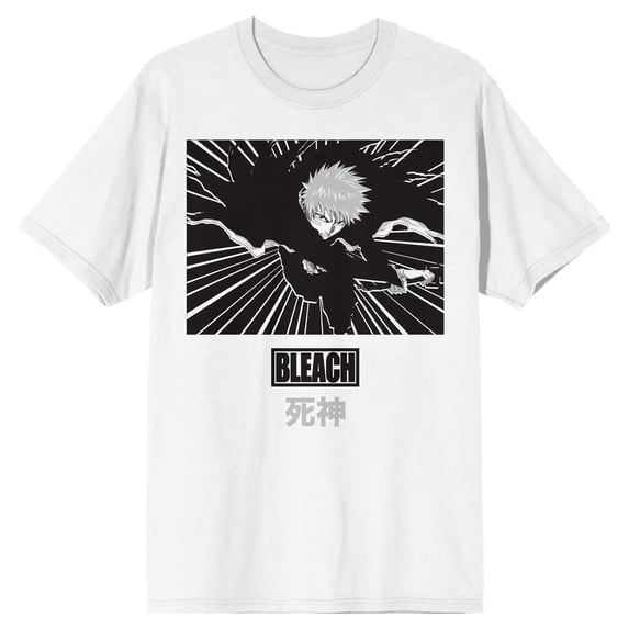 Bleach Anime Cartoon Official Bootleg Character Men's White Graphic Tee - 4XLB