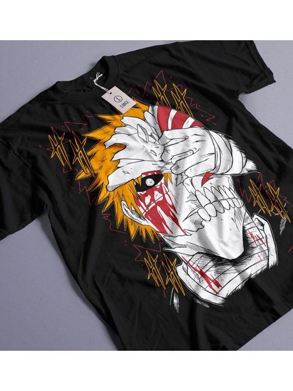 Bleach Anime Manga T-Shirt, Ichigo Kurosaki Hollow Tee Sizes S-5Xl GooGate