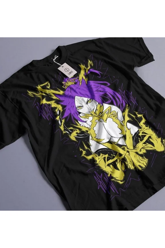 Bleach Anime Tshirt Yoruichi Shihouin T-Shirt Aizen Tee Ichigo Shirt Zaraki Nel