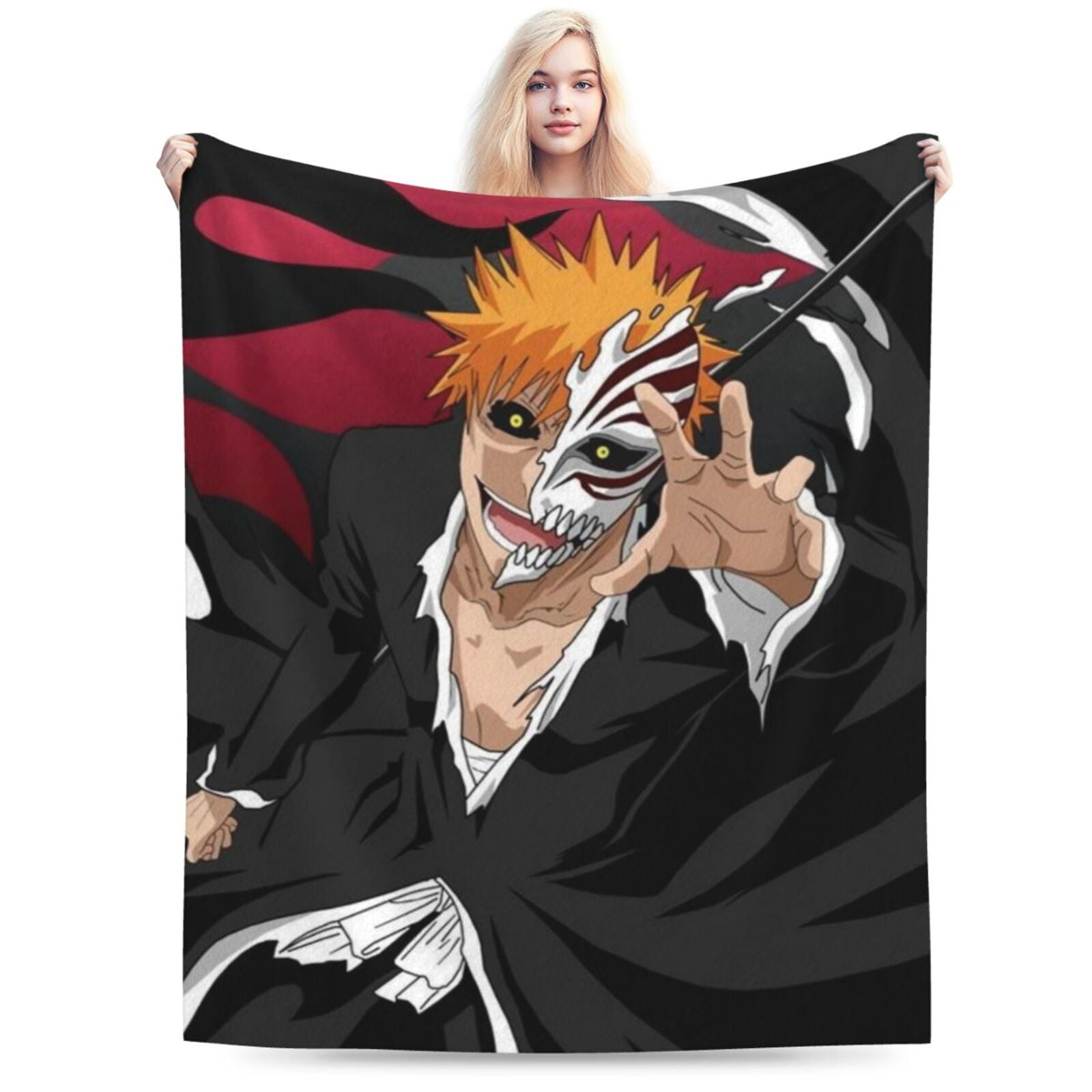 Bleach Blanket Anime Throw Blanket For Bed Sofa Couch Super Soft Flannel Blanket For Bedroom 7148