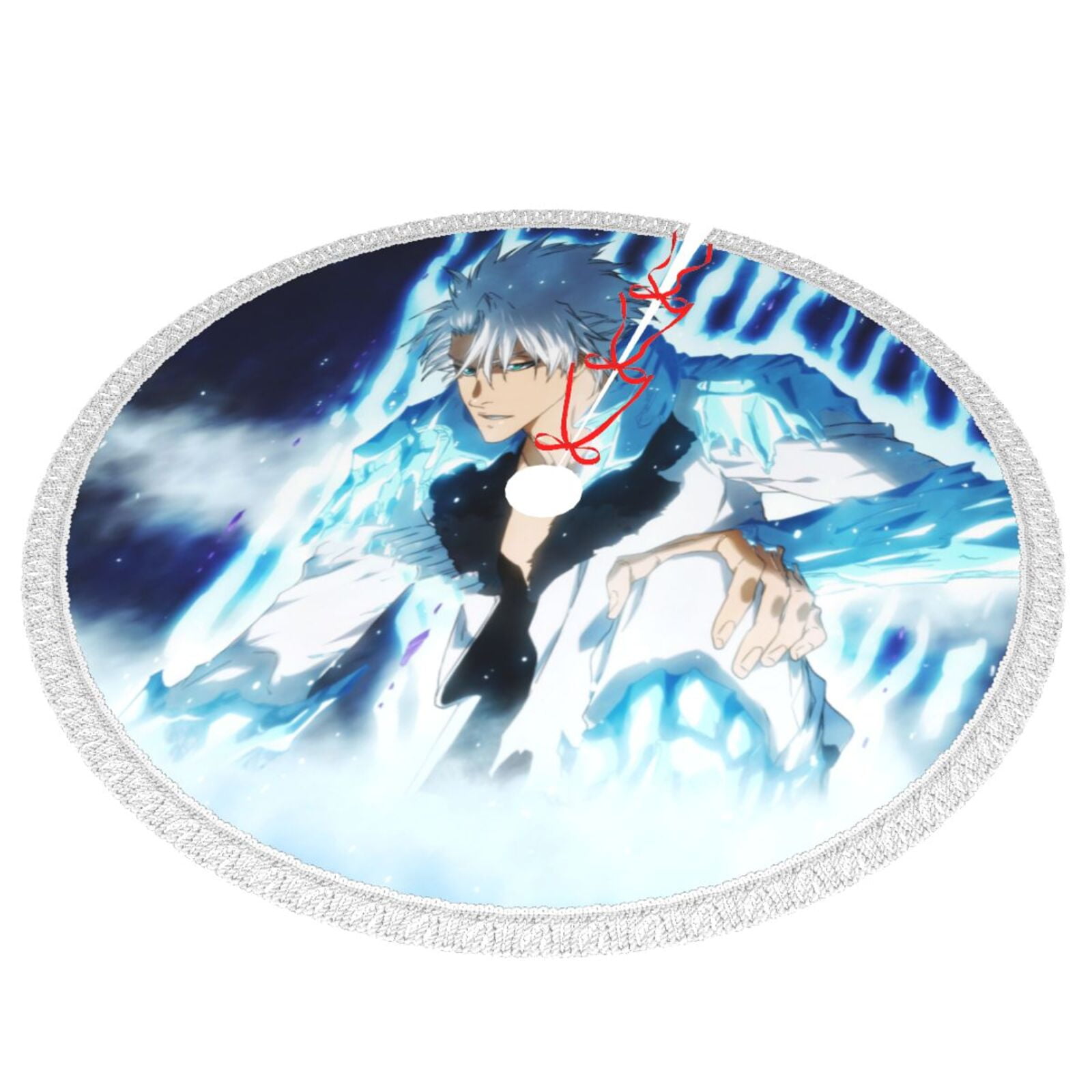Bleach Christmas Tree Skirt for Xmas Halloween New Year Holiday Party