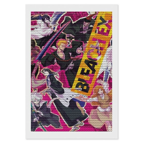 Bleach Diamond Art Kits DIY 5D Anime Painting by Number Kits Full Drills for Adults Crystal Pictures Arts Craft for Home Wall Decor Gift 8"×12"