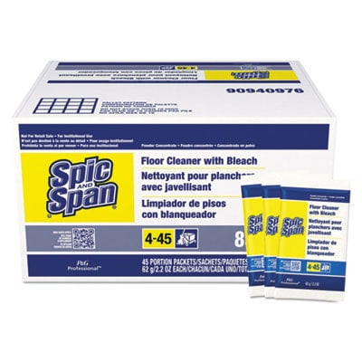 Bleach Floor Cleaner Packets, 2.2Oz Packets, 45/Carton