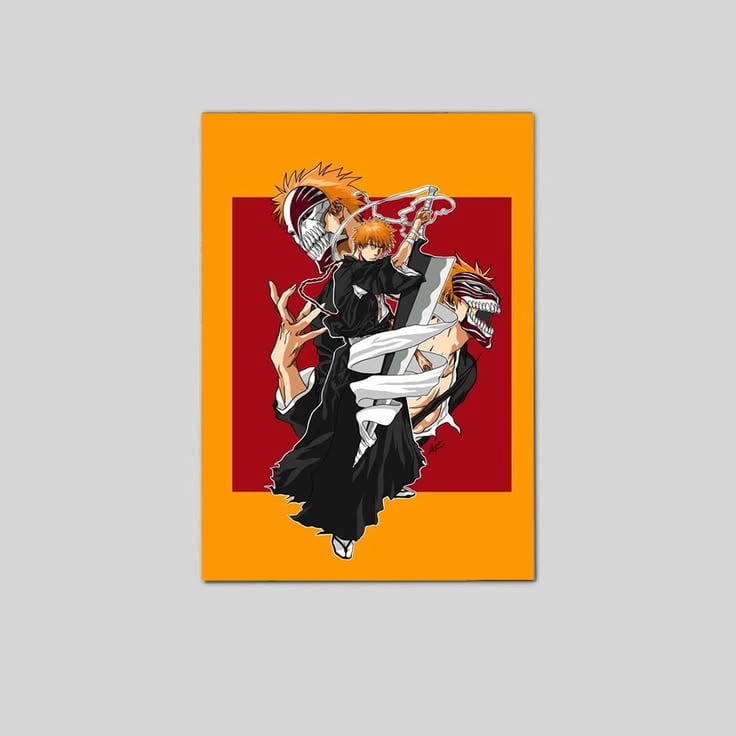 Bleach: Ichigo Kurosaki Hollow Mask Stylized Art Poster Size 24