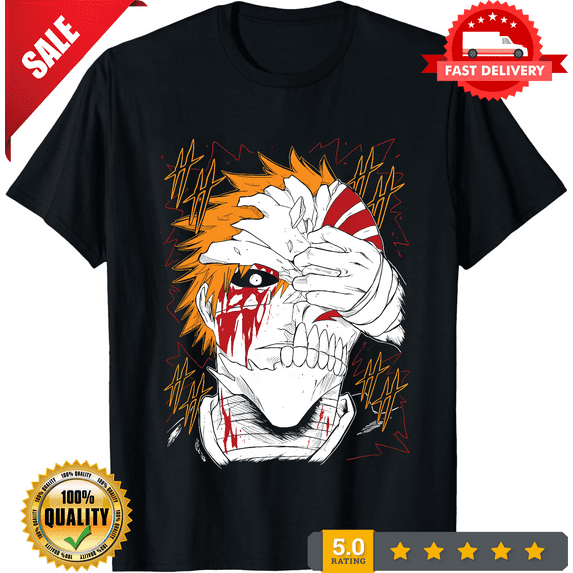 Bleach Ichigo Kurosaki T-shirt Manga Strip Horror Anime Gift Shirt Black eBay, NEW TRENDING ITEM-TH70850