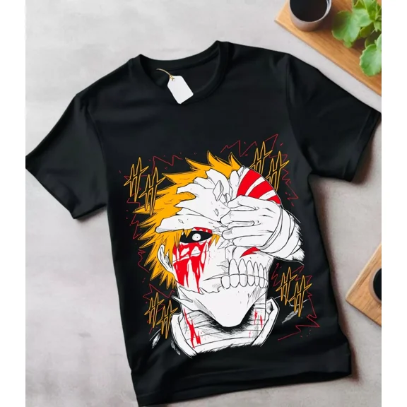 Bleach Ichigo Kurosaki T-shirt Manga Strip Horror Anime Gift Shirt kids shirt
