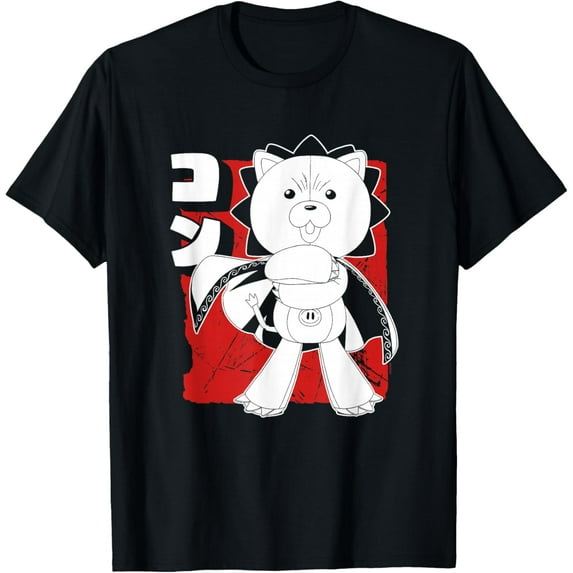 Bleach Kon with Cape Anime T-Shirt Cotton Short Sleeve Crew Neck Soft Classic T-shirt
