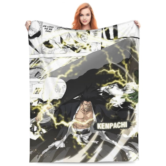 Bleach Kurosaki Ichigo Fleece Blanket Throw Soft Cozy Plush Blanket For Couch Sofa Bed