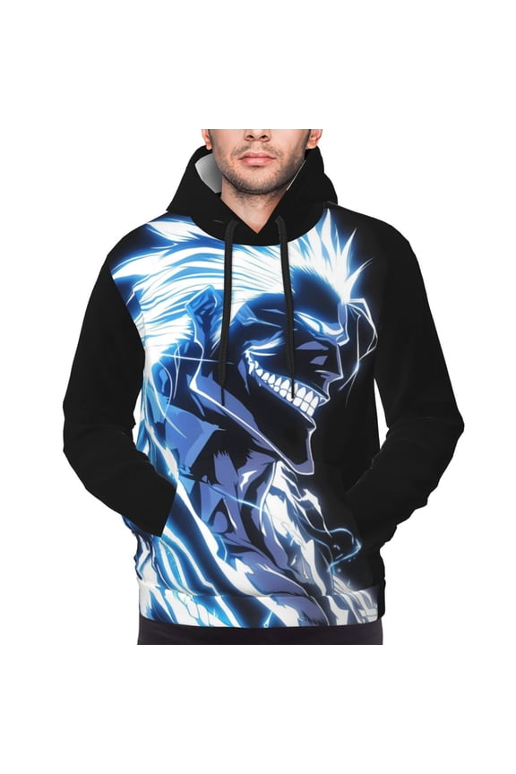Bleach Kurosaki Ichigo Hoodies For Men Hoodie Pullover Long Sleeve Hooded Sweatshirt With Pockets