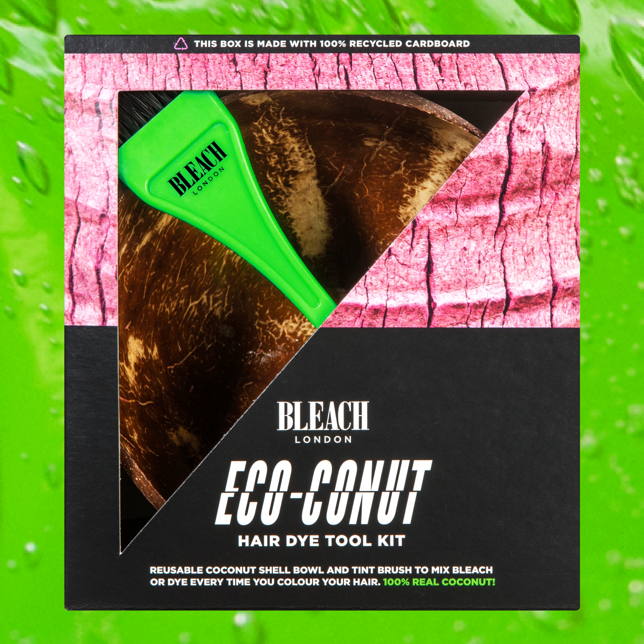 Bleach London Eco-Conut Hair Coloring Tool Kit with Reusable Mixing Bowl and Brush