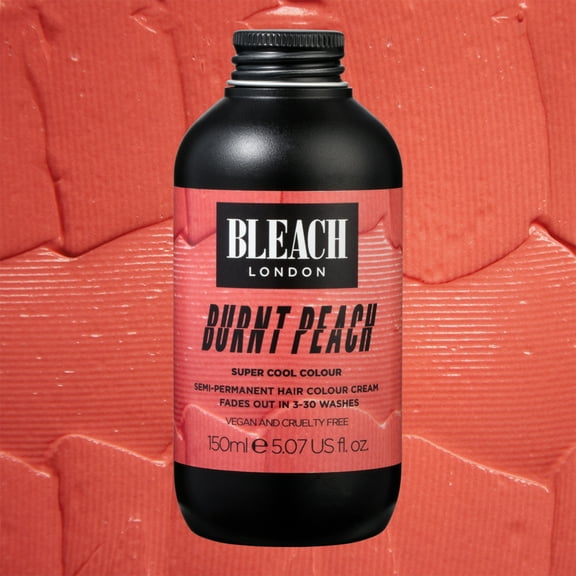 Bleach London Super Cool Color Semi-Permanent Hair Color Cream, Burnt Peach, 5.07 oz