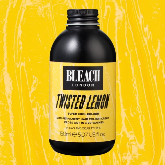 Bleach London Super Cool Color Semi-Permanent Hair Color Cream, Twisted Lemon, 5.07 oz