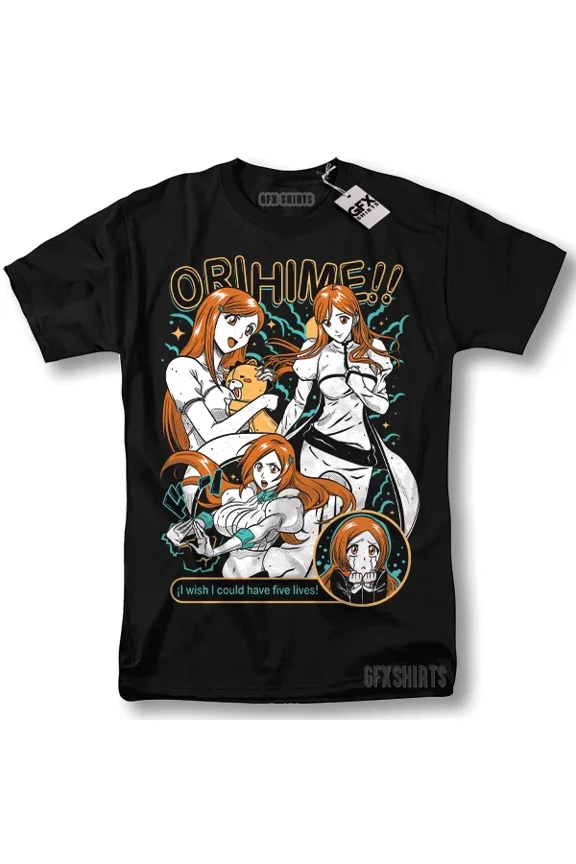 Bleach Orihime Inoue Shirt Zaraki Kenpachi Ichigo Aizen Anime Graphic T-Shirt