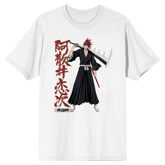 Bleach Renji Abarai Men's White T-shirt-Large