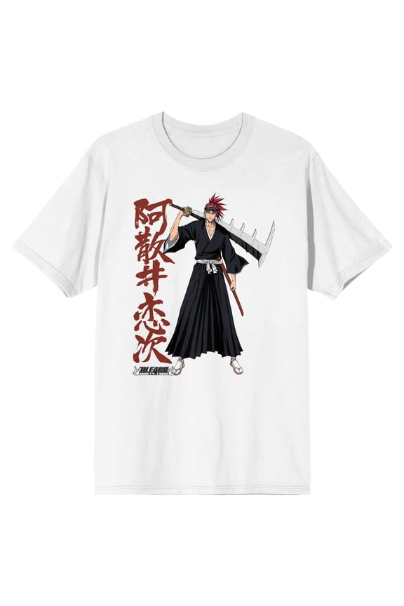 Bleach Renji Abarai Men's White T-shirt-Large