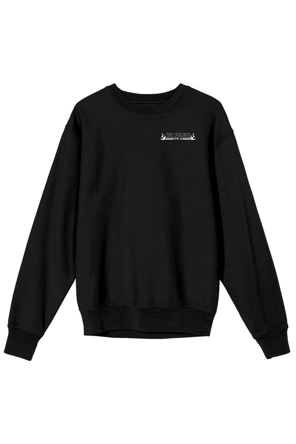 Bleach Renji & Snake Adult Black Crew Neck Long Sleeve Sweatshirt-Large