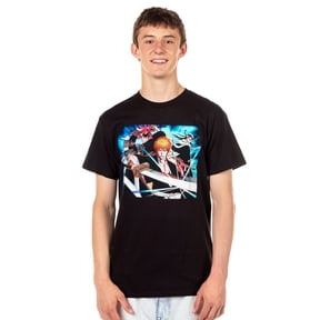 Bleach T-Shirt Men's Ichigo Renji Byakuya Anime Short Sleeve Graphic Tee
