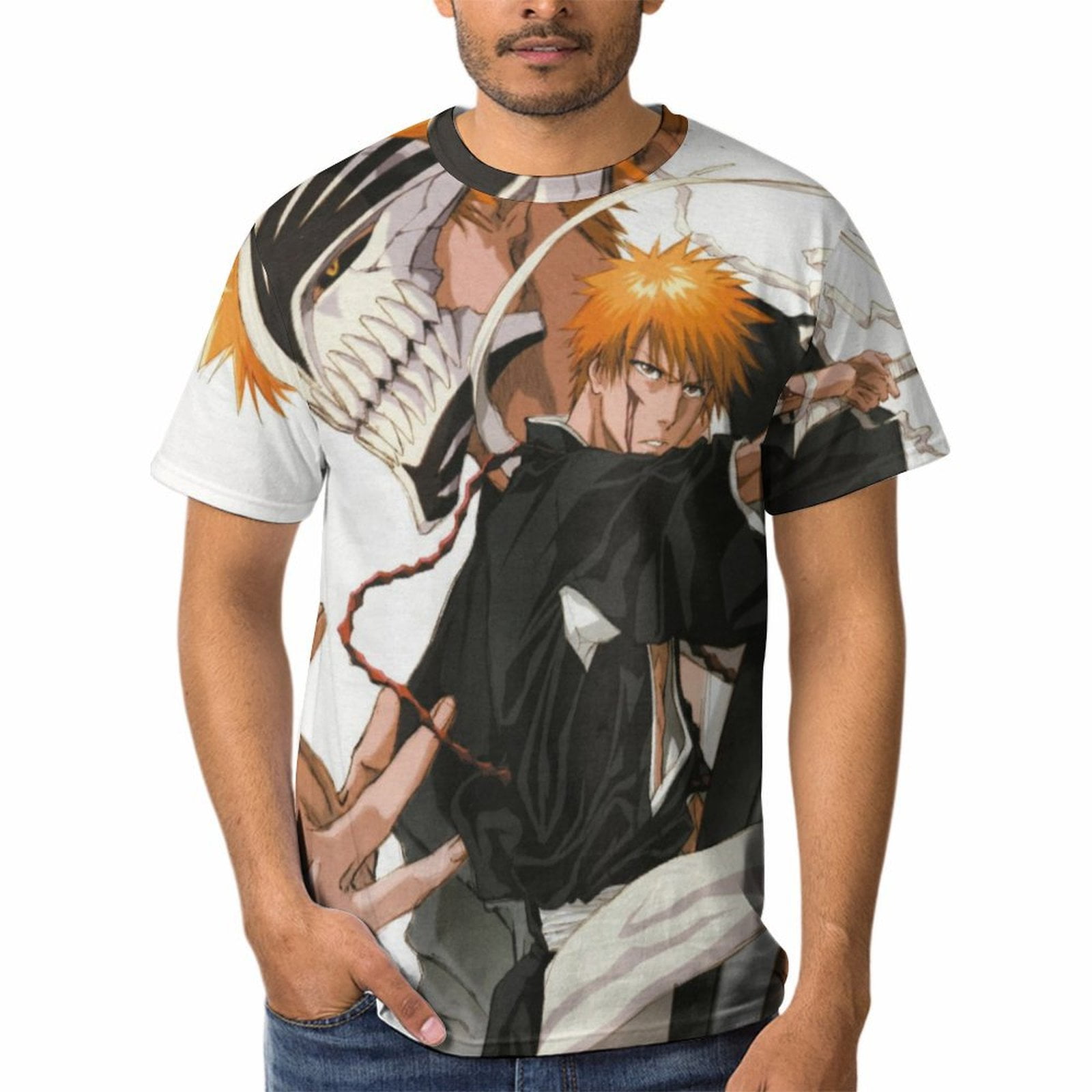 Bleach TShirts for Men Women, Funny Novelty Tee for Adults, Fashion 3D