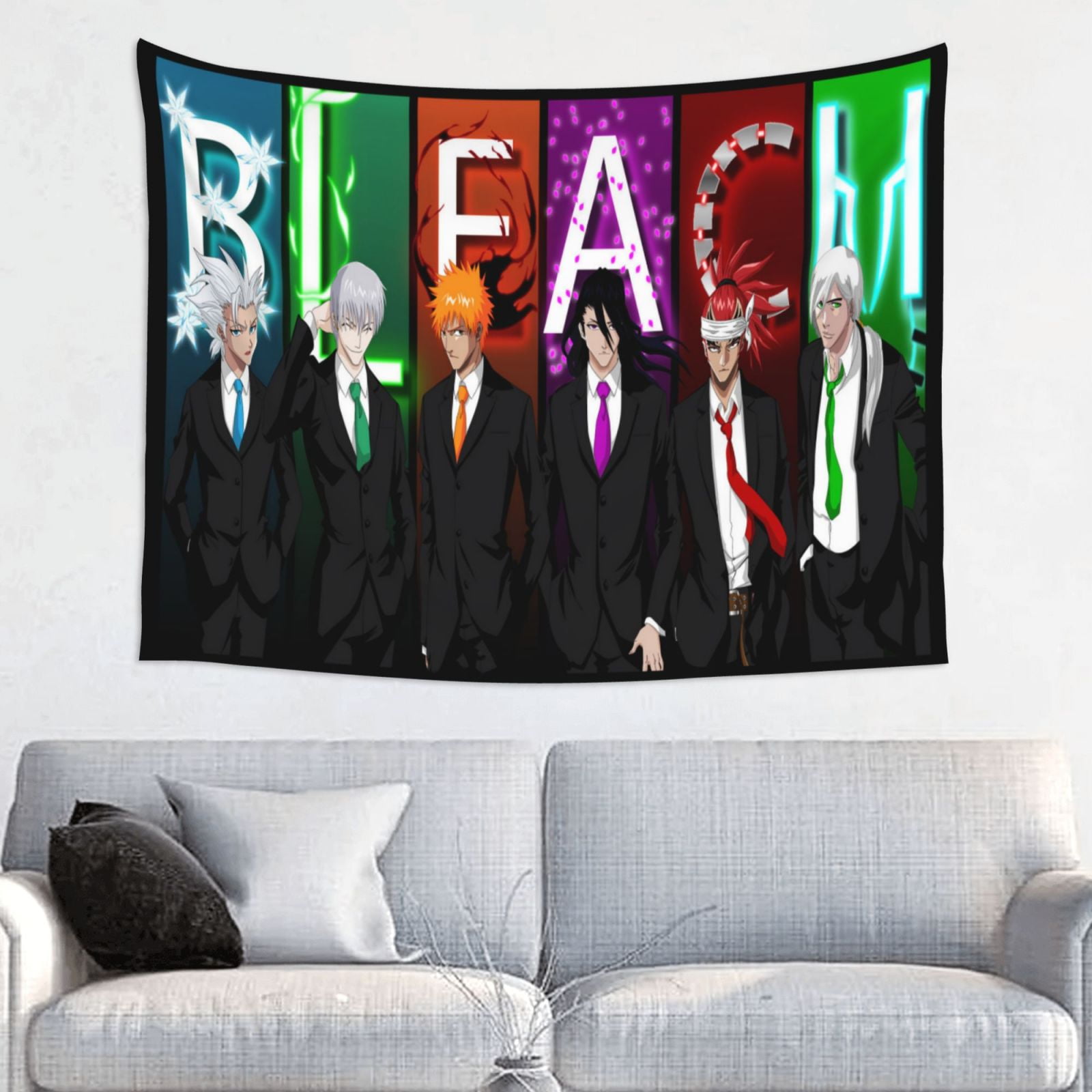 Bleach Tapestry Anime Poster Large Background Wall Art Bedroom Wall Decor for Birthday Party ...