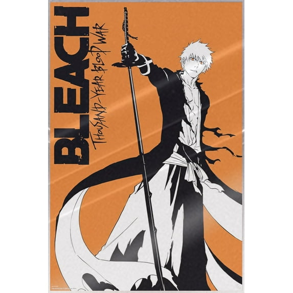 Bleach: Thousand-Year Blood War - Anime TV Show Poster (Ichigo Kurosaki) (Size: 24" x 36") (Laminated Poster)