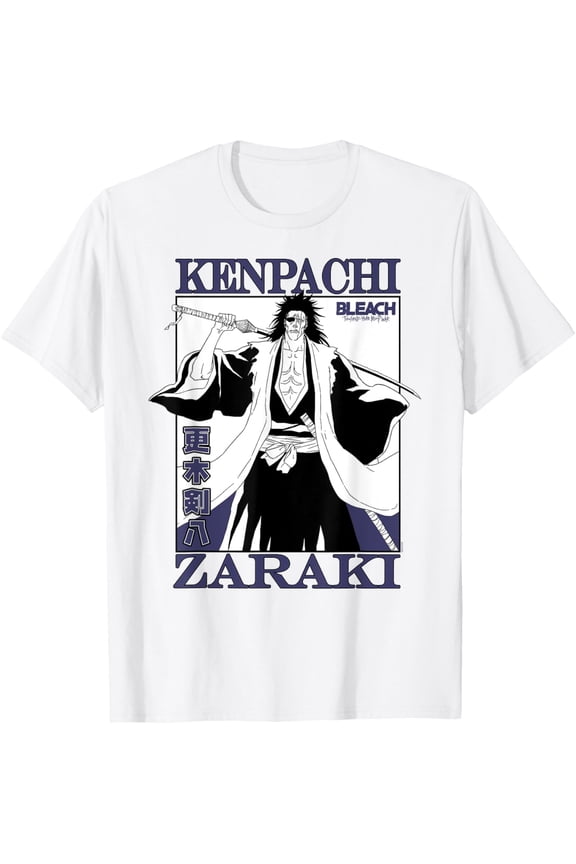 Bleach Thousand Year Blood War Kenpachi Zaraki Anime T-Shirt Cotton Short Sleeve Crew Neck Soft Classic T-shirt
