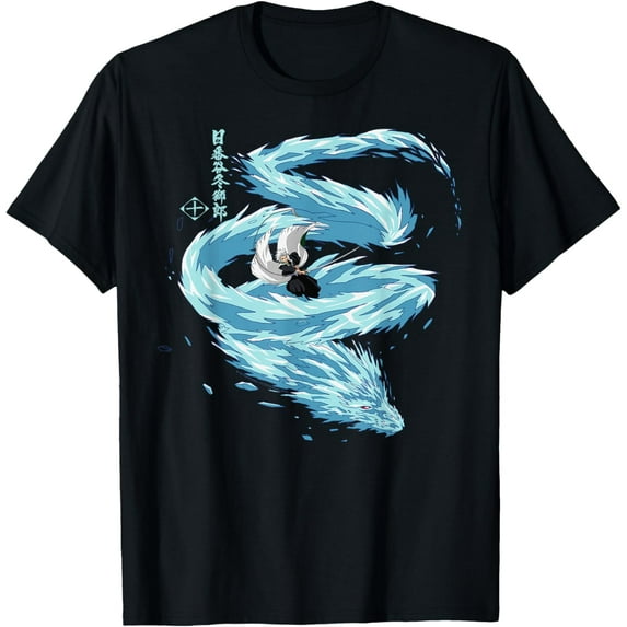 Bleach Toshiro Hitsugaya Dragon Anime T-Shirt Cotton Short Sleeve Crew Neck Soft Classic T-shirt