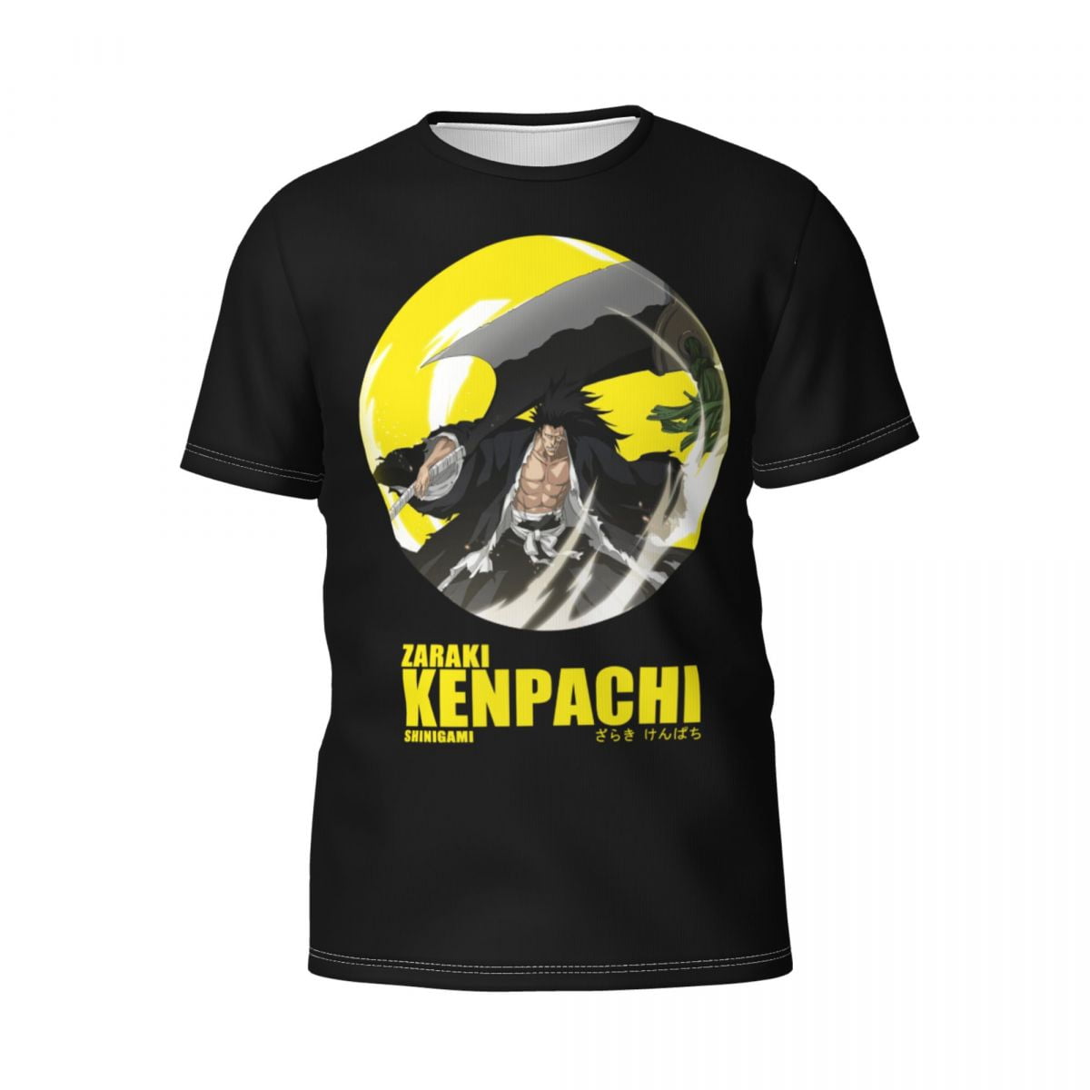 T-Shirt Zaraki Kenpachi Manga Bleach (8 coloris) Floqué Adulte Homme Femme Courtes Manches