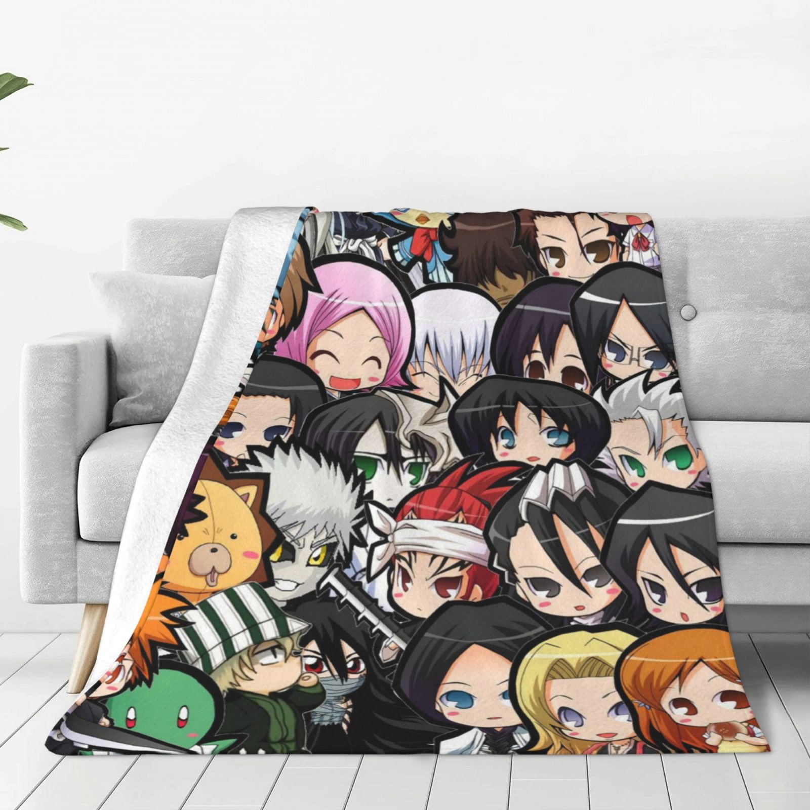 Bleach anime Soft Cozy Fleece Throw Blanket Plush Lightweight Warm
