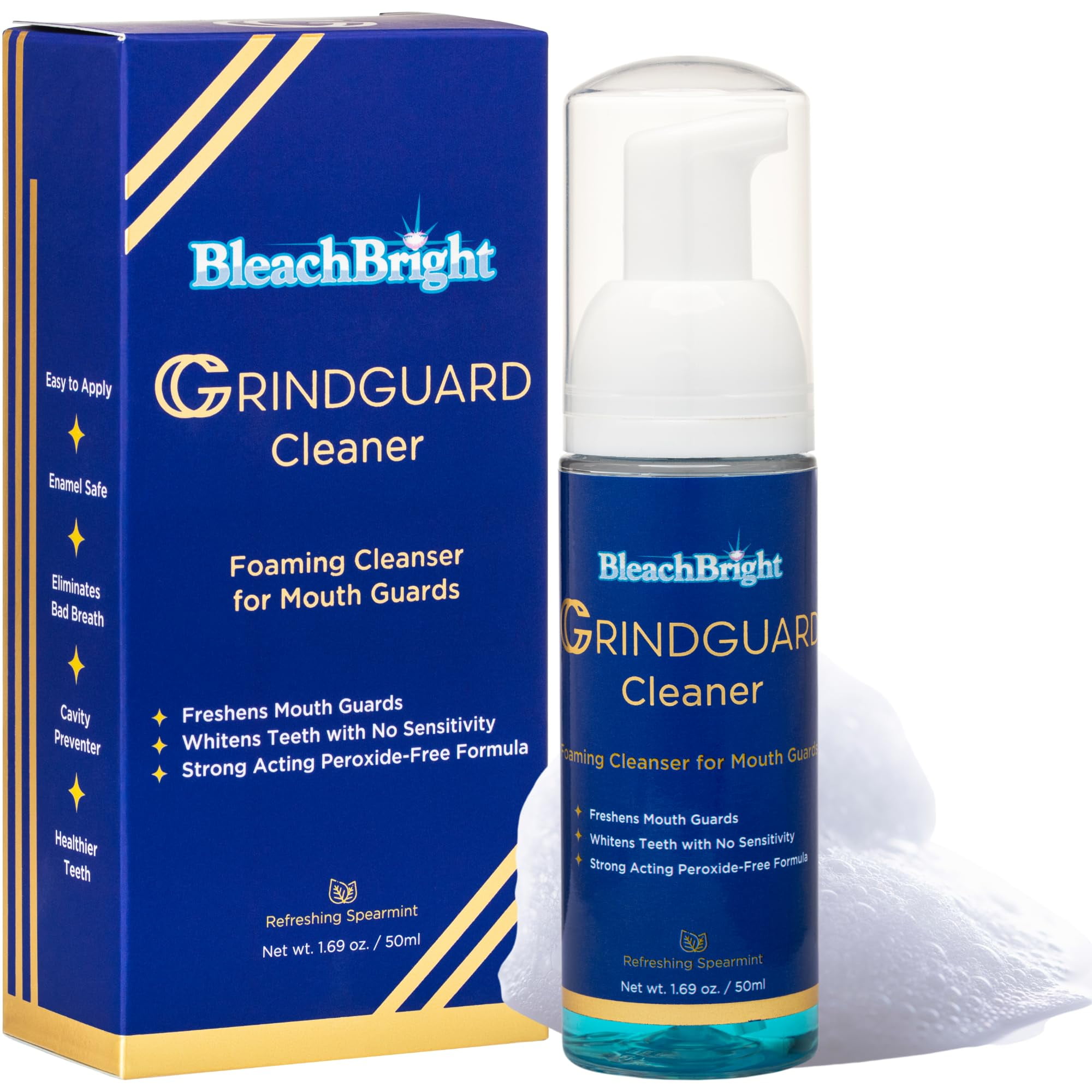 BleachBright Mouth Guard Cleaner Foam, Great for Invisalign, Byte