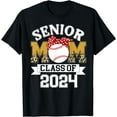 thumbnail image 1 of Bleached Baseball Senior Mom Class 2024 Baseball Graduation T-Shirt, 1 of 3