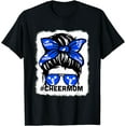 thumbnail image 1 of Bleached Cheer Mother Mama Parent Cheerleading Mom Messy Bun T-Shirt, 1 of 2
