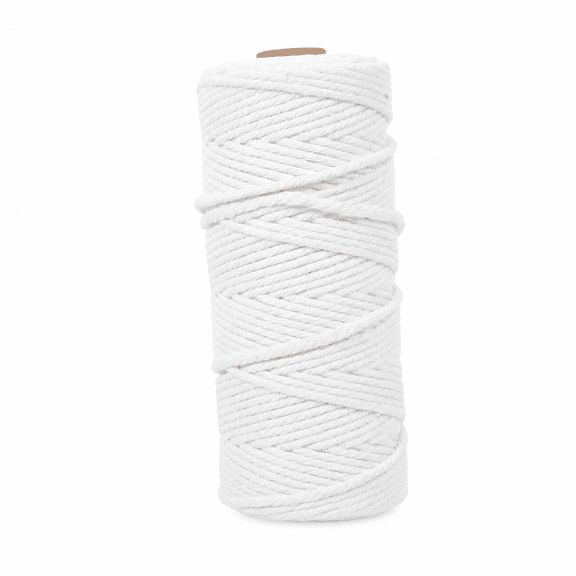 Bleached Cotton Twine Rope for Crafts, Kitchen Tying, 1000 cm