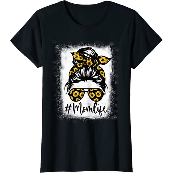 Bleached Sunflower Mom Life Tees for Mother's Day T-Shirt