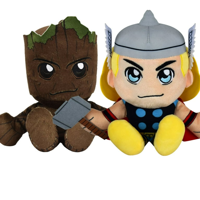 Marvel Groot and Thor 8 Kuricha Plush Bundle
