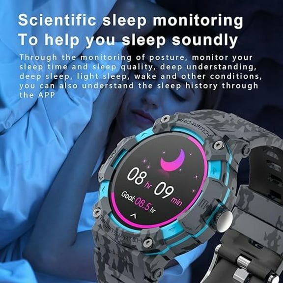 Bleat Smartwatch with GPS and 1.39 Inch TFT Screen Support iOS and Android with Bluetooth 5.3 for Seamless Connectivity (Blue)