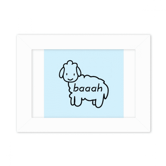 Bleating Lovely Sheep Goat Photo Mount Frame Picture Art Painting Desktop 5x7 inch