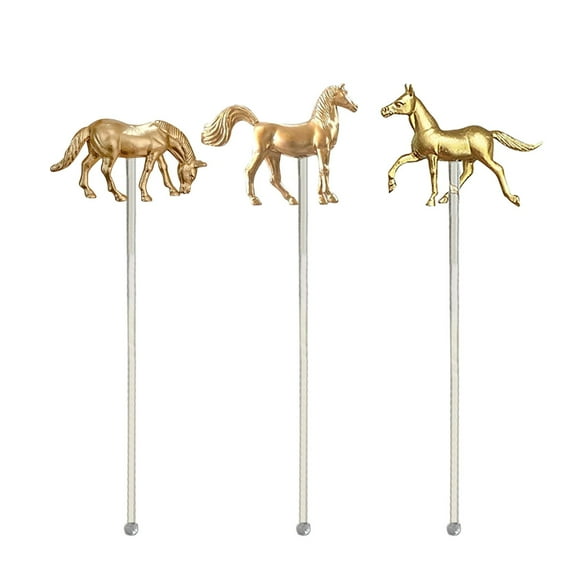 Blecry 1 PC Beverage Blender,Horse Drink Stirrers Decor Markers Drink Stir Stick Wedding Drink Marker Bar Horse Drink Stirrers