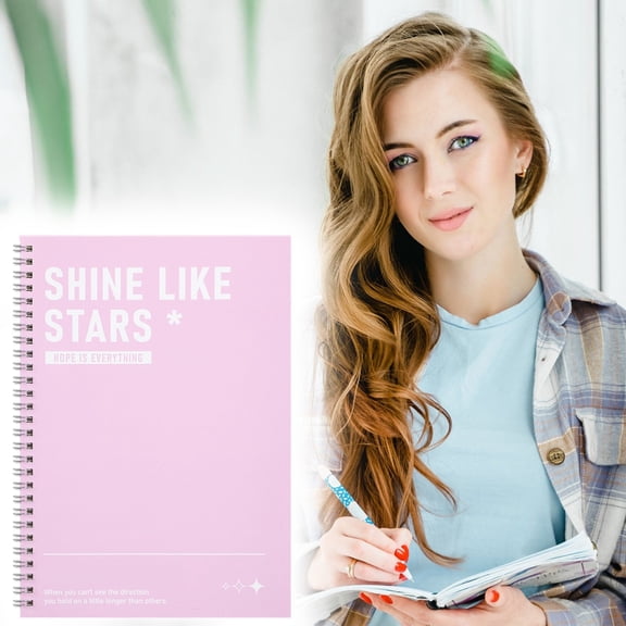 Blecry 120 Blank Pages Journal A5 Size, Hard Cover Notebook for Women for Work and Schol, Pink
