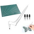 thumbnail image 1 of Blecry Random Color Of The Blade, 360-Degree Rotating Paper Cutter, White.,Craft Cutting tools Pen 360 Rotating Cutting Stainless Steel Craft Handheld Paper Cutting tool with 3 Cutter Heads for Craft, 1 of 7